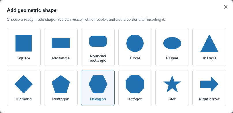 Plugin geometric shape library