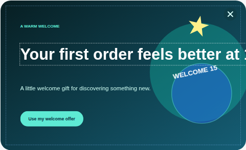 Starter Popup Aurora Welcome