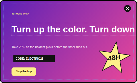 Starter Popup Electric Flash Sale
